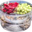 2 Pack Lazy Susan, 10.5 Inch Lazy Susan Organizer, 360 Degree Swivel, for Kitchen, Pantry, Refrigerator, Bathroom and Vanity Countertops (Clear) (2P-10.5 Inch)