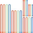 Gesipor 20 PCS Silicone Cable Ties - Reusable Rubber Twist Ties Bendable Steel-Core Cable Ties for Bundling and Holding, All Purpose Cord Tie for Indoor and Outdoor (4"+6"+12"+18"+24")