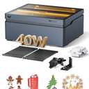 WECREAT Vision 40W Laser Cutter and Engraver Machine, with Auto-Lifting, HD Camera, 4-in-1 Rotary, 600mm/s Speed, Diode Laser Engraver for Tumblers Wood Metal Acrylic Small Business - Rotary Bundle