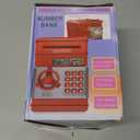 Piggy Bank Electronic Mini ATM for Kids Baby Toy, Safe Coin Banks Money Saving Box Password Code Lock for Children,Boys Girls Best Gift(Deep Pink)