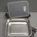 EAST OAK Heated Lunch Box for Men, Electric Lunch Box for Adults, 5.5 Cups Cordless Portable Food Warmer, Rechargeable Self Heating Food Heater with Memory Function, Automatic Keep Warm(Classic Black) (1.3L)