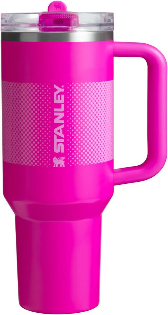 STANLEY Quencher ProTour Flip Straw Tumbler with Leakproof Lid | Built-In Straw & Handle | Cupholder Compatible for Travel | Insulated Stainless Steel Cup | BPA-Free (64 Ounces, Vivid Violet Fade)