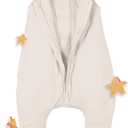 Nyte Nyte Baby - Sleeveless Soft Baby & Toddler Sleeping Sack, Breathable with Adjustable Feet Cuffs & Anti-Slip Grip (12-18, Bone)