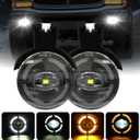 OKSIWA Upgrade LED Fog Lights with Day Running Lights for 1997-2000 Dodge Dakota,1998-2000 Durango SUV Pickup Truck Front Bumper Driving Fog Lamps Replacement,Clear Lens,Only Include DRL harness