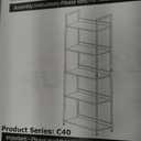 NUMENN Bookshelf, 5 Tier Bookshelves, Home Office Bookcase Shelf Storage Organizer, Free Standing Storage Shelving Unit for Bedroom, Living Room and Home Office, Vintage