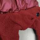 Winter Warm Dog Jacket for Small Medium Dogs Cat Cold Weather Coats with Harness Paded Dogs Fleece Vest Waterproof Windproof Dog Snow Jacket Pet Puppy Clothes (Wine red,S)