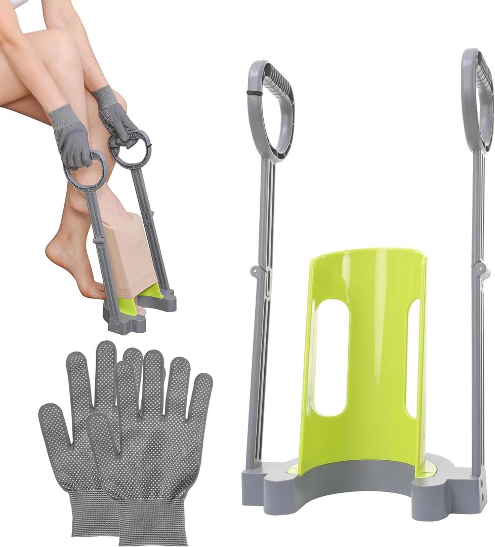 Compression Sock Aid Device | Size for Leg Circ 16 in or Less | Helper Device for Putting on Compression Stocking, Easy On Donning Aid Tool for Socks & Stockings, Durable & User-Friendly Design