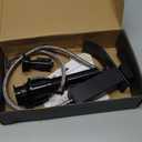 Matte Black Bathroom Faucets, Waterfall Bathroom Sink Faucet Modern Single Handle Bathroom Faucte 1 or 3 Hole, RV Mixer Tap Vanity Faucet - Includes Pop-up Drain Supply Hoses Deck Plate