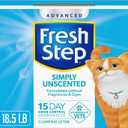 Fresh Step Advanced Simply Unscented Clumping Litter, Fresh Step Unscented Cat Litter Fights Odor on Contact, 18.5 lb. Box