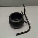 Zddaoole Halloween Cauldrons Serving Bowl Decor,Set of 3 Hanging Black Plastic Cauldron Bowls on Rack,Candy Punch Bowl Halloween Witches Cauldron for Home Kitchen Hocus Pocus Party Decorations Indoor