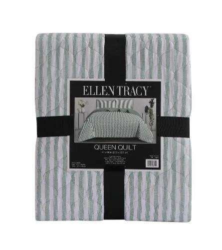 Ellen Tracy Quilt - Green/White 104x90 