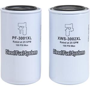 XWS-3002XL / PF-3001XL Extreme Water Separator & Fuel Filter Kit Compatible with FASS Titanium Signature Series Particulate Diesel Fuel Pump