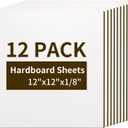 PYD Life 12 Pack Sublimation Hardboard Blanks MDF Wood Sheets Bulk White 12" x 12",1/8" Thick(3 mm) for Custom Coasters Photo Frames,for Xtool Glowforge 40 W Cutting Machine DIY Projects