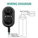 Boat Tilt Trim Switch Push Button Transom Outboard Remote Control Trim with IP67 Waterproof Suitable for Fishing Boats,Yachts,Ships, Black