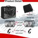 Cargo Net for Pickup Truck Bed, Heavy Duty Truck Bed Net (4'x6' Expands to 8'x12') with 12 Steel Carabiners, Super Strong Bungee Mesh for SUV/Trailer/Roof Rack