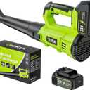 Aokia Leaf Blower, 21V Electric Cordless with Battery and Charger - 6 Speed Mode Handheld Powered Air Blower - Lightweight Leaf for Lawn Care, Patio Cleaning, Blowing Leaves and Dust (Lime Green)