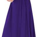 Mokayee Womens Summer Cap Sleeve Square Neck Elegant Tea Party A Line Cocktail Swing Wedding Guest Dresses (Purple, S)