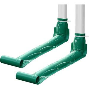 2 Pack Downspout Extension 4 ft Drain Downspout Extender Flexible PVC Gutter Connector Rainwater Drainage Protector with 6 Zip Ties for Yard Garden Draining Away Water