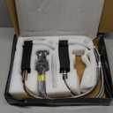 FRANSITON Black Waterfall Bathroom Faucet Lavatory Single Handle 1 or 3 Hole Bathroom Sink Faucet Washbasin Faucet with Deck and Pop-up Drain (Matte Black- Set of 2, Short)