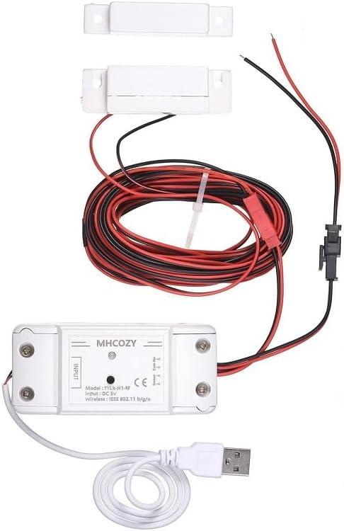 5V WiFi Smar Garage Door Opener Remote Controller,Monitor Garage Open Close Status by Phone Tuya app Anywhere,Compatible with Alexa Google Home