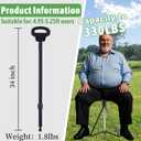ALEVMOOM Walking Cane with Seat 2-in-1 Cane Stool for Adults, Aluminum Walking Stick with Seat, Stick Chair Portable Stool for Senior