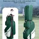 Golf Cart Bag:14 Way Full Length Divider Top Lightweight with Cooler Handles Rain Cover and Golf Shoe Bag Green