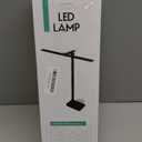 LED Desk Lamp, Dual Heads, Height Adjustable, USB Charging Port, 5 Light Modes & Dimmable Brightness, Bedside Lamp for Reading, Craft, Work, Study (Black, 15W) (large 57cm tall)