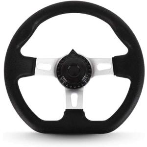 Tookie Off-Road Kart Steering Wheel, 270mm Go Kart Steering Wheel Strong Iron Steering Wheel Fit for Compatible with Riding Go Kart Cart Racing Bike Replacement Wheel