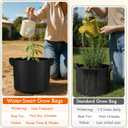 Gardzen 6-Pack 20 Gallon Grow Bags, 500G Thickened Aeration Fabric Pots with Handles, Heavy Duty Cloth Pots for Plants