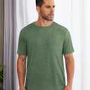 Deyeek Men's Post Shoulder Surgery Shirts Recovery Tear Away Short Sleeve Full Open Side Snap Adaptive Chemo Clothing, Size L