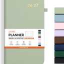 SUNEE 2026-2027 Pocket Weekly Planner for Purse 3.5" x 6" - 12 Month (July 2026 - June 2027) Academic Year Calendar, Pocket Size Planner, Hardcover, Note, 100 GSM Paper, Sage Green