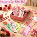 Gueevin 36 Set Mothers Day Pink Pencil Gifts Cute Mother's Day Pencils Set Mother's Days Wood Pencils Bulk Best Mom Gifts with Floral Card Mother Party Favors Birthday Gift