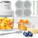 Baby Food Maker, HEYVALUE 13-in-1 Larger Baby Food Processor Set, Fruit, Vegatable, Meat, Puree Blender with Baby Food Freezer Tray, Silicone Spoons, Spatula,20 OZ(Gray)