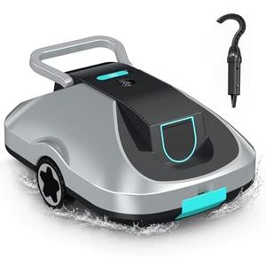 Zebary Robotic Pool Cleaner, Cordless Pool Vacuum for Above Ground & Inground Pools, 200mins Runtime Automatic Pool Vacuum Robot for Leaves & Dirt, Powerful Suction up to 2500 sq.ft, Self Parking-Teal