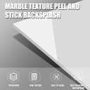 Marble Peel and Stick Backsplash Waterproof 23.6"x11.8" PVC Wall Panels, PVC Foam Marble Tile, Back Splash Stick on Tiles (Not Real Tile) for Kitchen Bathroom Living Room (40, Pure White)
