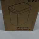 CEROELDA Slim Bathroom Trash Can, 10L/2.6 Gal Plastic Wastebasket with Press Top Lid, Pop-up Lid for Toilet, Office, Bedroom (White, 1 Pack)