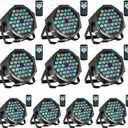 Dj Lights, 10 Pack 36 LED Par Lights Stage Lights with Sound Activated Remote Control & DMX Control, Stage Lighting Uplights for Wedding Club Music Show Christmas Holiday Party Lighting