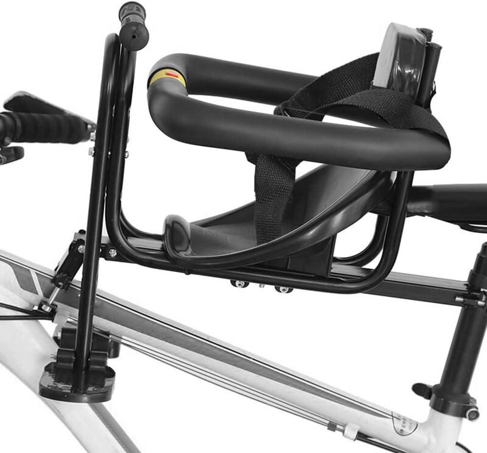 Kids Bicycle Front Seat with Pedals and Support for Children 1-3 Years Old, Child Bike Front Saddle Stable Portable for Mountain Bike Road Bike,Max Bearing Weight: 77lbs/35kg (Regular type)