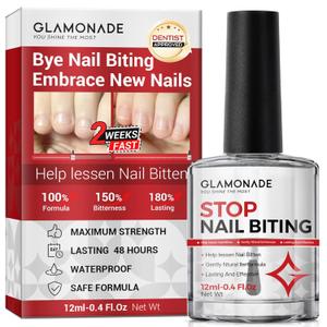 Nail Biting Prevention For Kids: 12ml Extra Strong Nail Biting Treatment Anti Toddler Thumb Sucking Deterrent Stopper Nail Repair for Damaged Nails 48H Long Lasting Matte Odorless Onychophagy Relief (0.41 Fl Oz (Pack of 1))