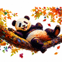 Panda Large Wall Art for Living Room Autumn Nature Tree Fall Decor Funny Animal Pictures Canvas Prints Extra Large Framed Artwork Oversized Painting for Modern Home Bedroom Kitchen 30"x60"