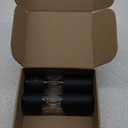 Salt and Pepper Grinder Set with Adjustable Coarseness | Manual Pepper Mill Grinder with Refillable Design | Ceramic Core | Kitchen Essential (2 Packs, Black)