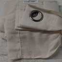 NICETOWN Natural Linen Doorway Curtains 80 inches Long, Grommet Thick Linen Weave Semi Sheer Window Treatments Privacy Assured with Light Filtering for Bedroom/Side Door, W34 x L80