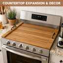 Noodle Board Stove Cover with Handles, Wood Stove Top Covers for Electric Stove, Gas Stove Top