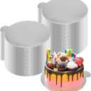 50 Pcs 5 Inch Mini Silver Cake Boards Round Mousse Cake Boards Disposable Cardboard Plate Round Coated Cakeboard for Kitchen Baking Caking Pizza Dessert Cupcake Tray (Silver)