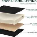 Ottoman with Storage, Rectangular Storage Ottoman, Linen Ottomans with Legs for Living Room Bedroom Dorm, 23.6" D x 17.7" W x 19.9" H, Black