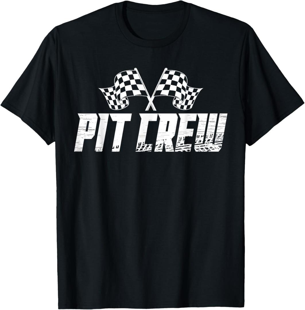 Pit Crew Family Racing Birthday Race Car T-Shirt,S
