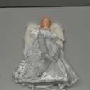 Kurt Adler 14" 10-Light White and Silver Angel Treetop