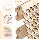 Colingmill Wooden Paint Organizer Storage Rack, 140 Holes Miniature Model Paint Holder for 18ml Dropper Bottles, Wall Mount & Portable Design, Acrylic Painter Storage for Hobby Artists