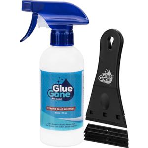 Glue Gone 10 oz Adhesive Remover - Versatile, Gentle Solution for Stubborn Residue Like Wax, Grease, Gum, Labels, Decals, and More - Works on Wood, Plastic, Glass, Metal, and Other Surfaces