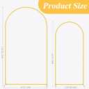 Putros Metal Arch Backdrop Stand Gold Wedding Arch Stand Set of 2 (7.2FT/6FT) Square Arched Frame for Birthday Party Graduation Ceremony Decoration